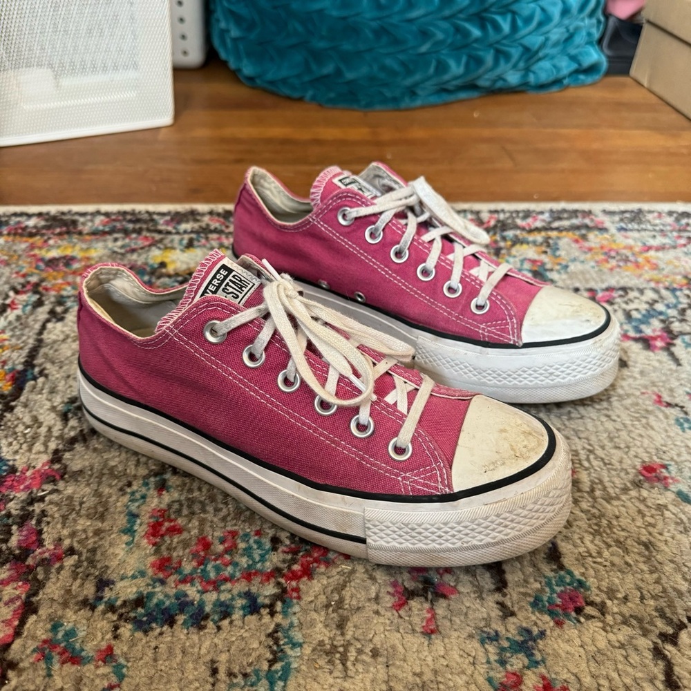 Converse Pink Platform Sneakers